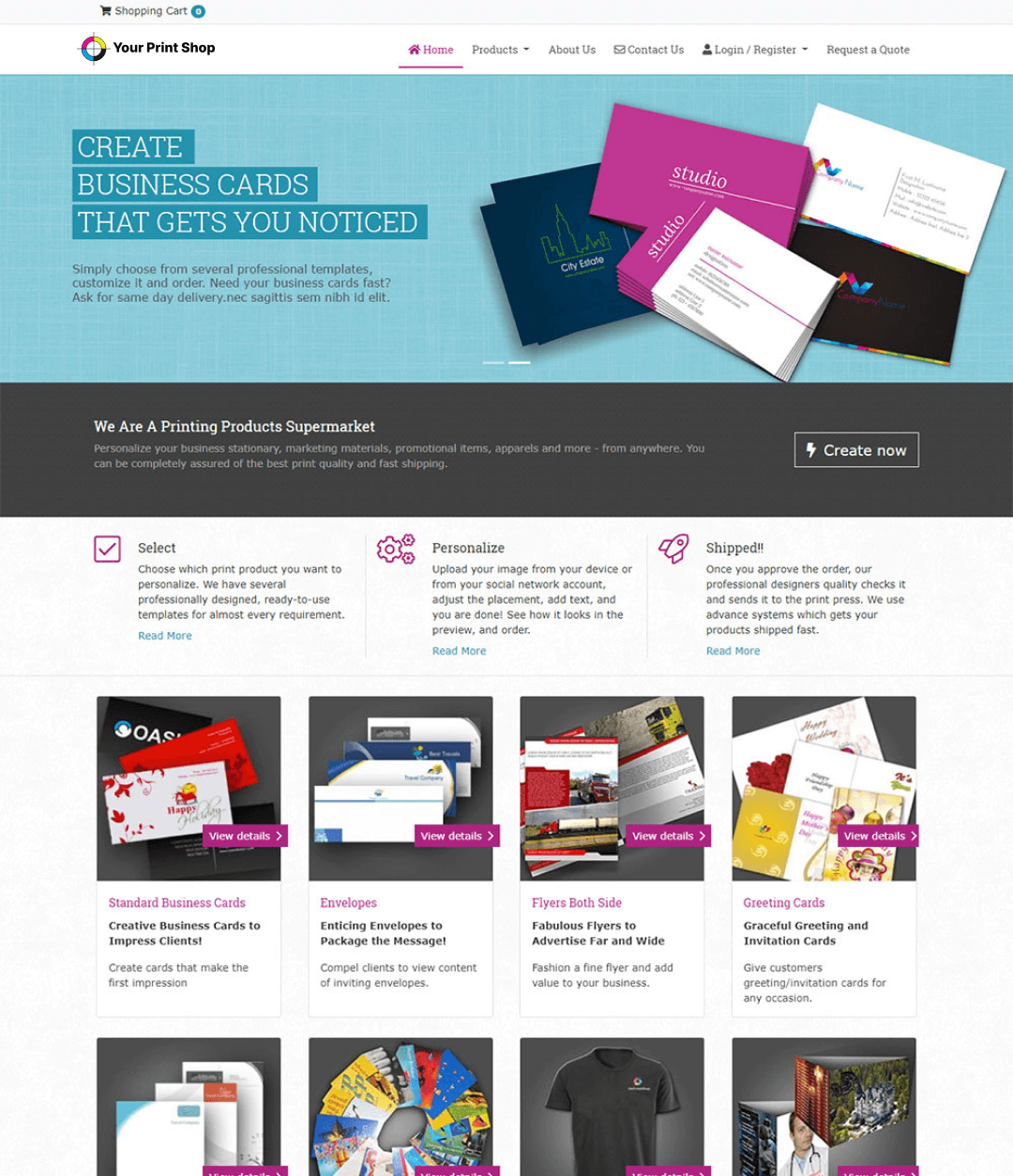 Website Theme - Seablue